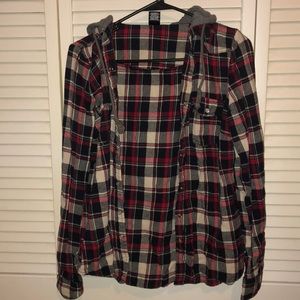 Flannel with hood
